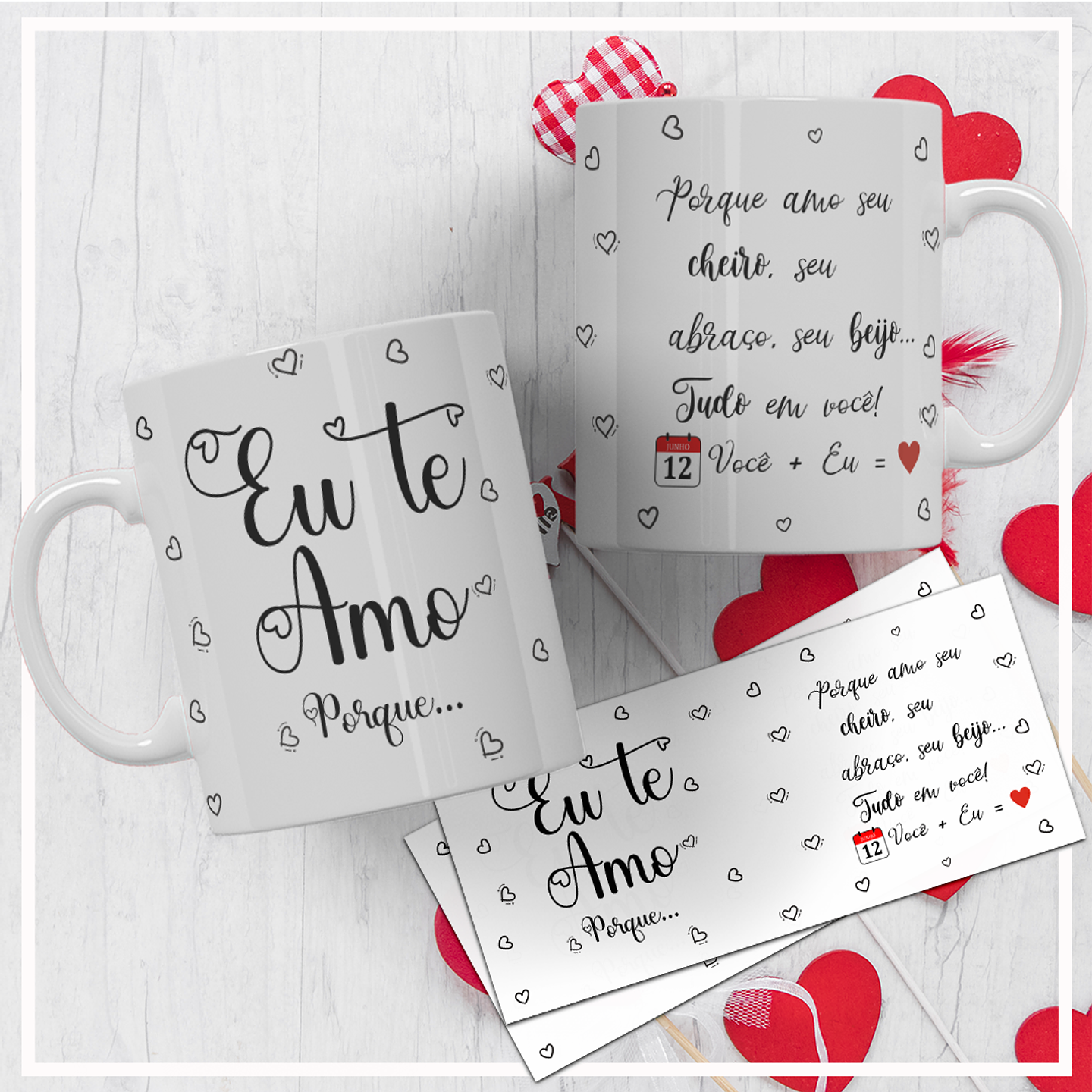 12 Artes para Caneca Dia dos Namorados Arquivos Editáveis + Jpg  4