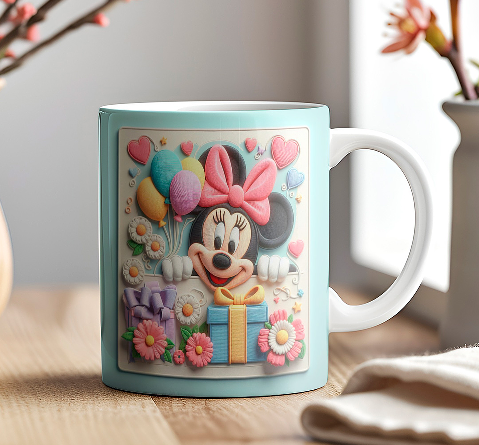 9 Artes para Caneca Aniversário Disney 3d Arquivos em Jpg 6