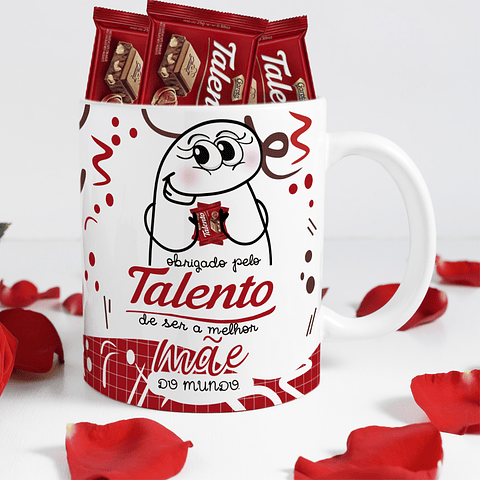 14 Artes para Caneca Dia da Mães Chocolate Flork Arquivos Editável + Jpg