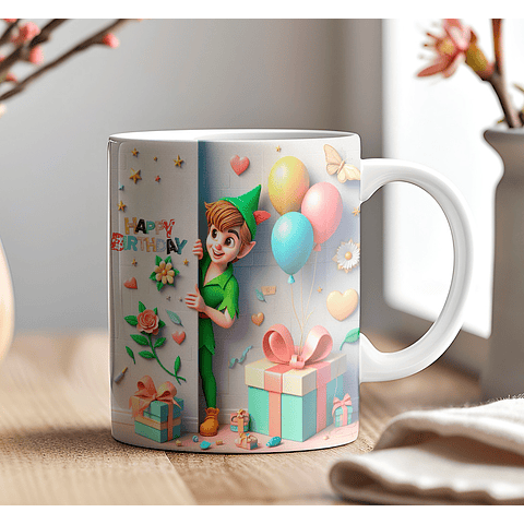 9 Artes para Caneca Aniversário Disney 3d Arquivos em Jpg