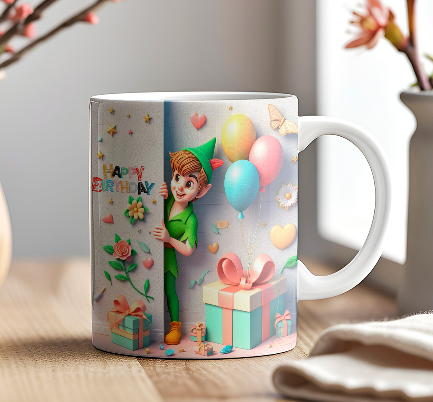 9 Artes para Caneca Aniversário Disney 3d Arquivos em Jpg 8