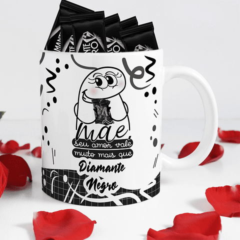 14 Artes para Caneca Dia da Mães Chocolate Flork Arquivos Editável + Jpg