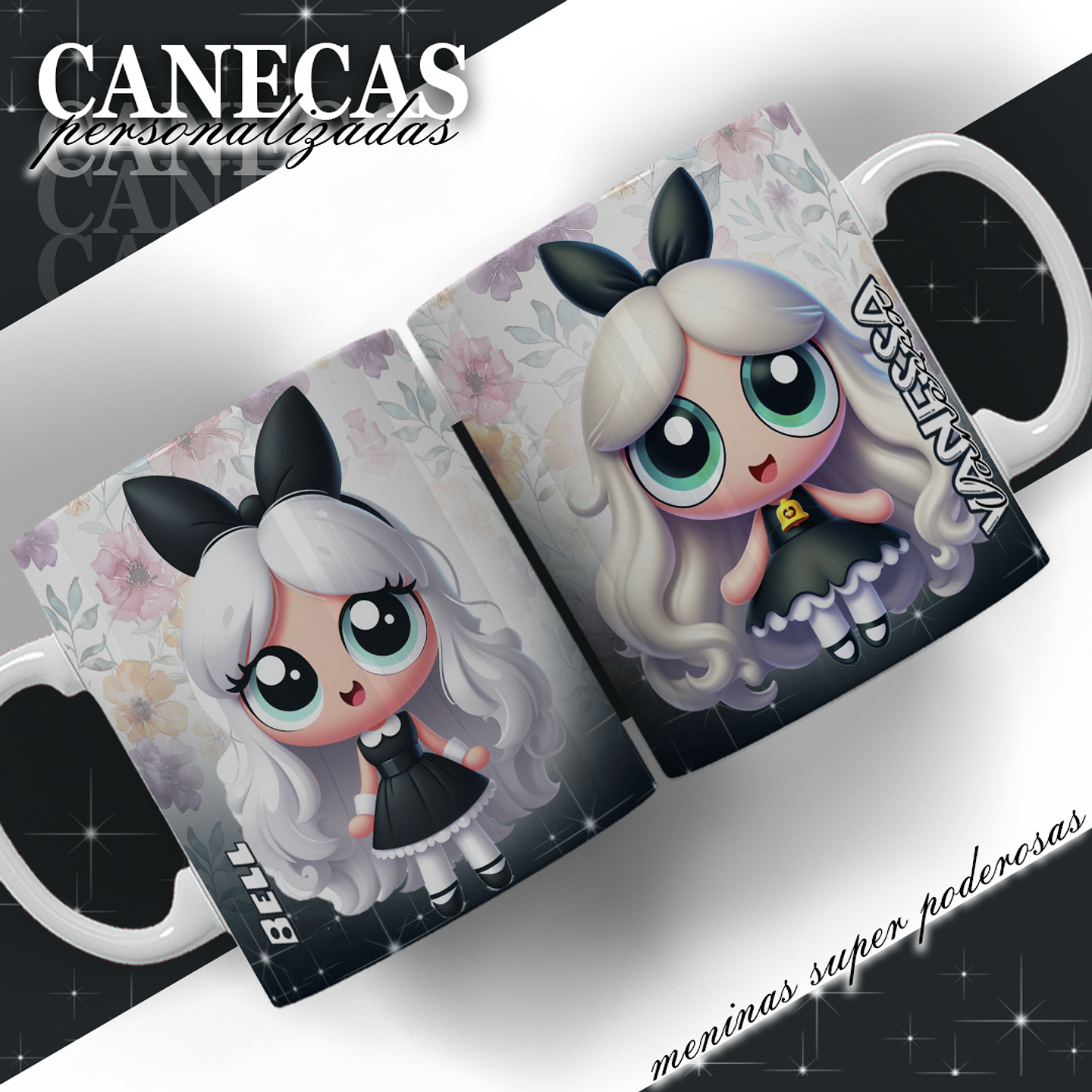 6 Artes para Caneca Meninas Super Poderosas 3d Arquivos em Jpg  4