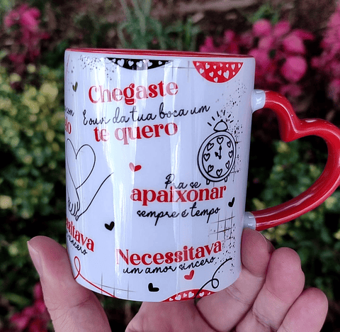 Arte Caneca Quem diria que você viria sem dizer que vinha, porque nunca é tarde Arquivo Editável