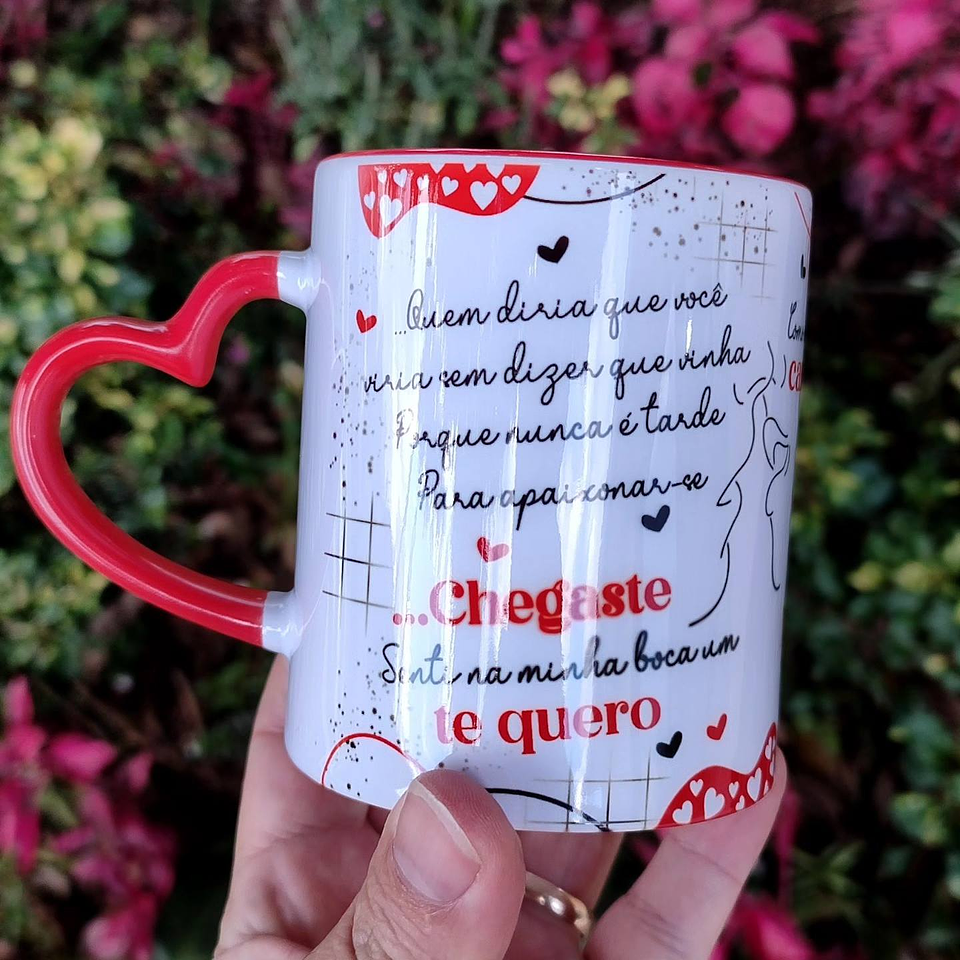 Arte Caneca Quem diria que você viria sem dizer que vinha, porque nunca é tarde Arquivo Editável 2