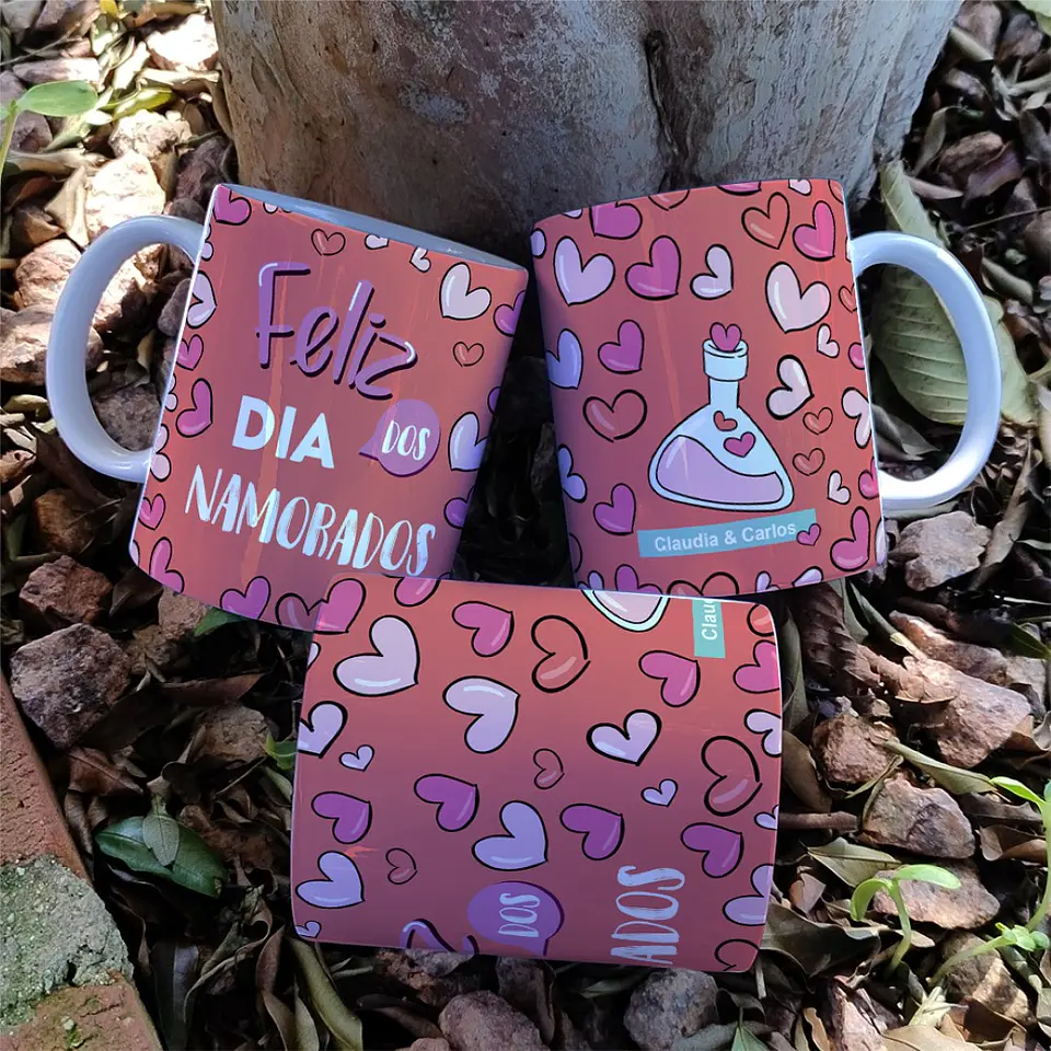 5 Artes Caneca Dia dos Namorados Arquivos Editável 3