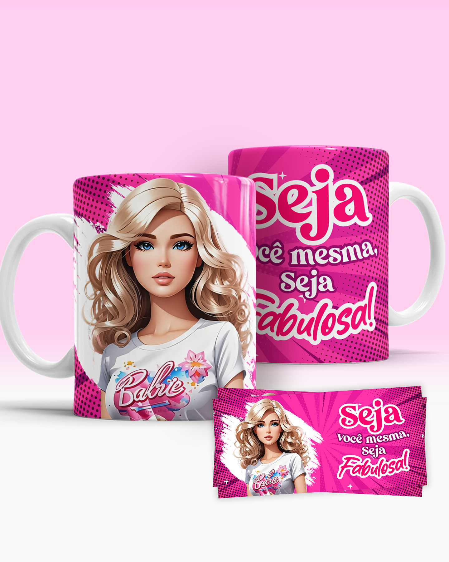 6 Artes Caneca Barbie Arquivos Editável 2