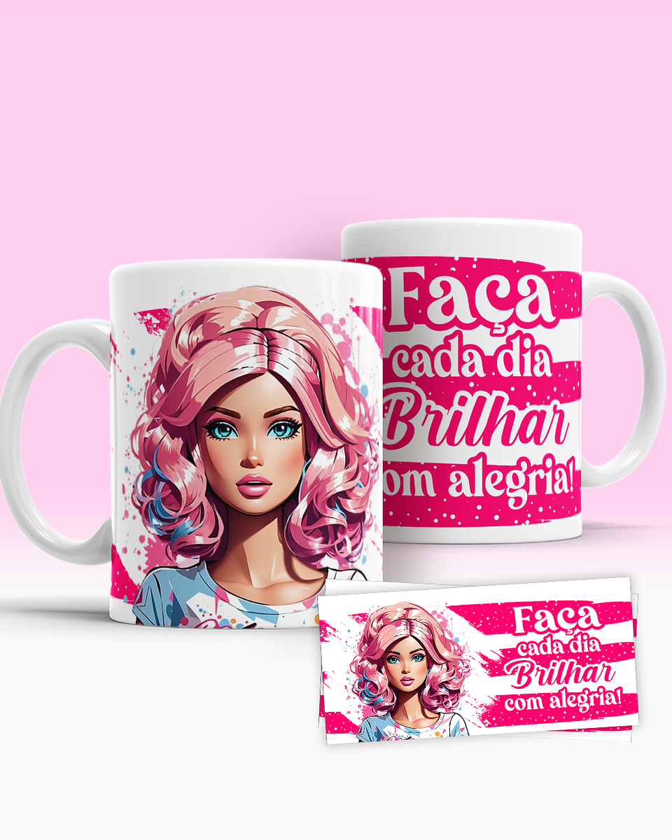 6 Artes Caneca Barbie Arquivos Editável 4