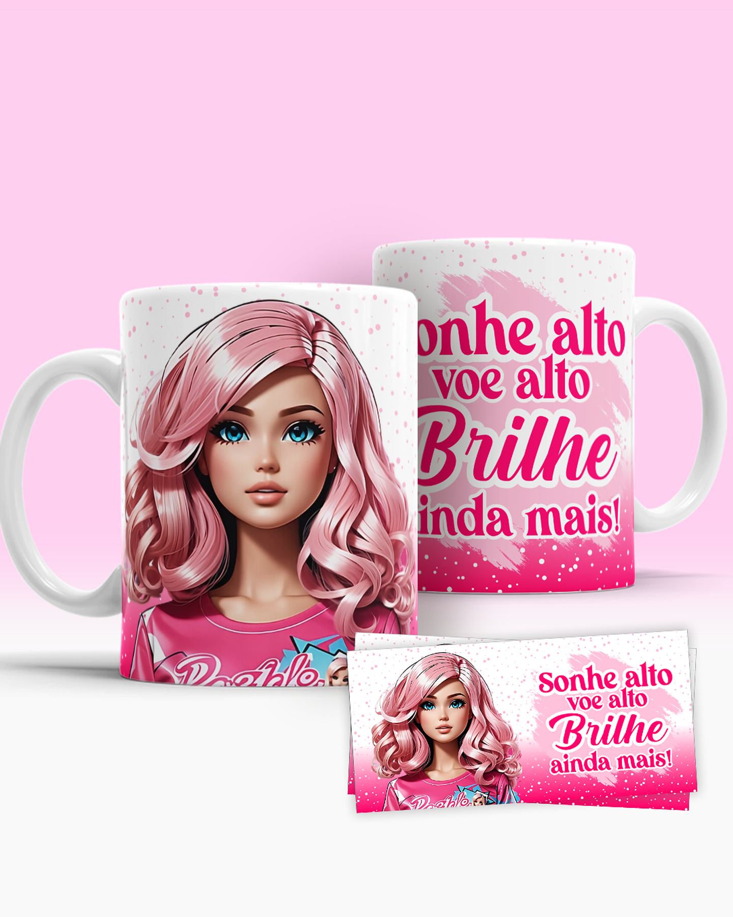 6 Artes Caneca Barbie Arquivos Editável 5