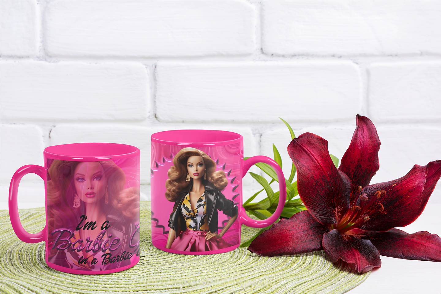 10 Artes Caneca Barbie Arquivos Editável  1