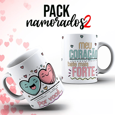 10 Artes Caneca Dia dos Namorados Arquivos Editável 