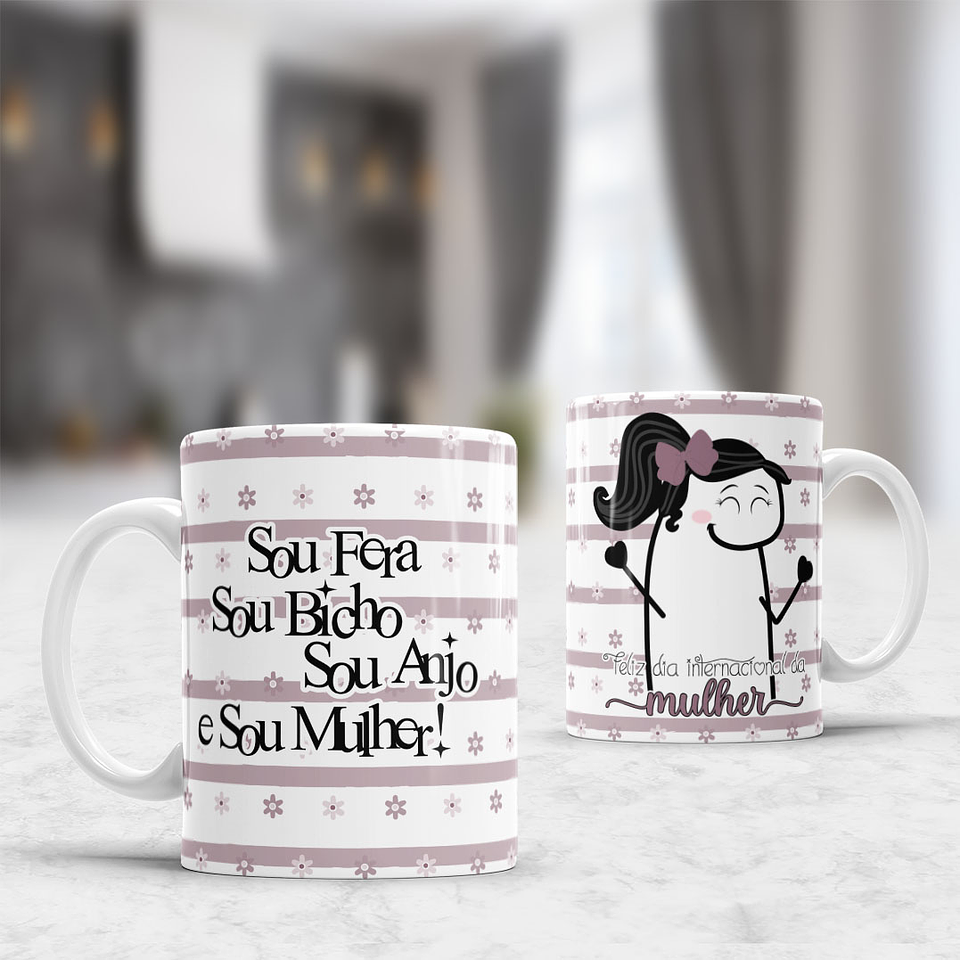 8 Artes Caneca Flork Dia das Mulheres Arquivos Editável  4