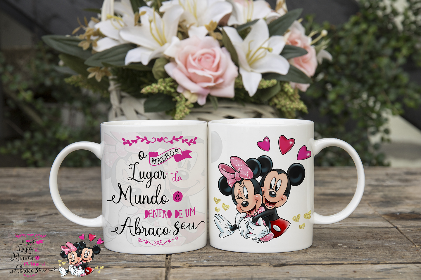 6 Artes Caneca e Camisa Dia dos Namorados Mickey e Minnie Arquivos Editável  6