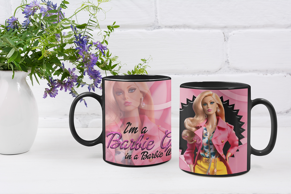 10 Artes Caneca Barbie Arquivos Editável  4