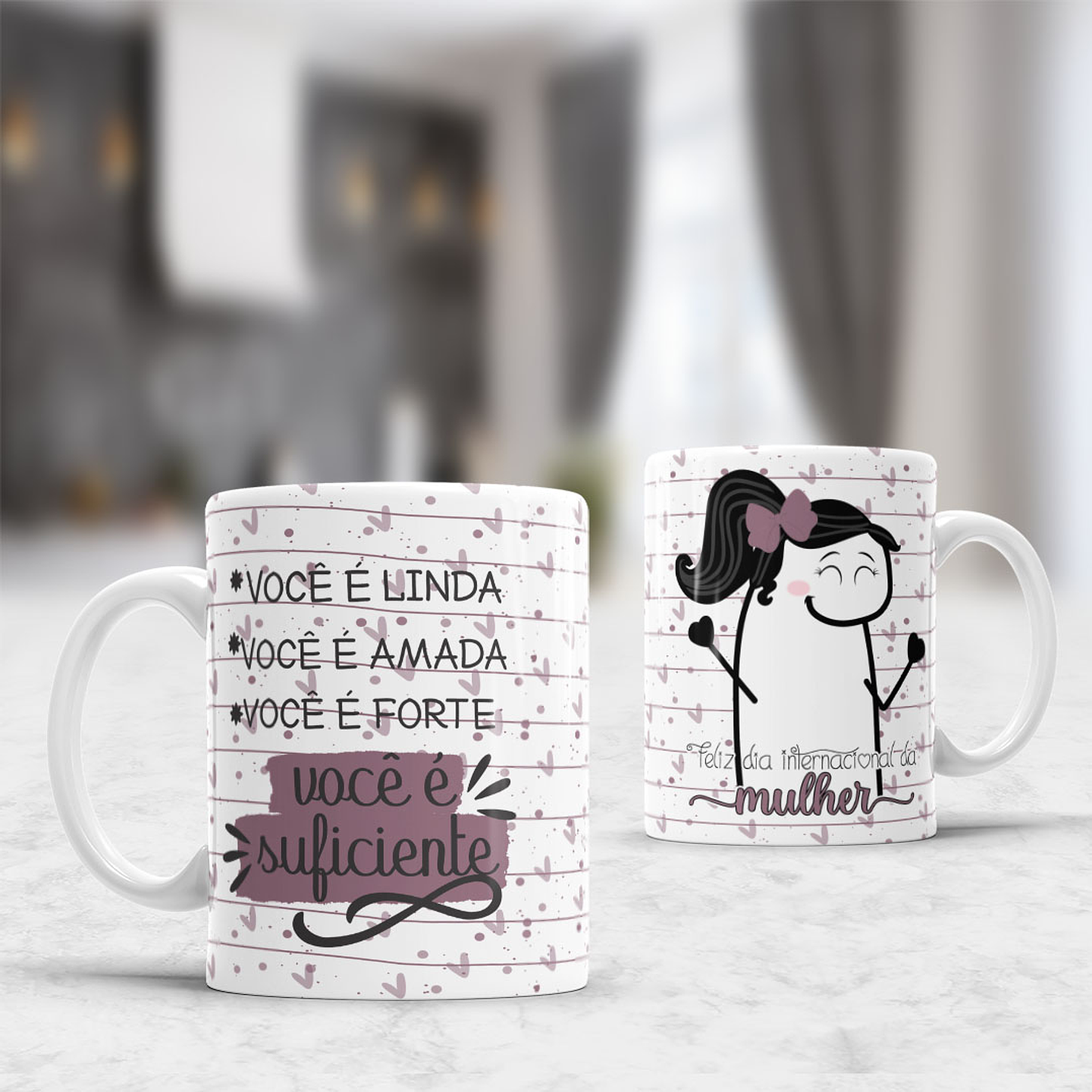 8 Artes Caneca Flork Dia das Mulheres Arquivos Editável  7