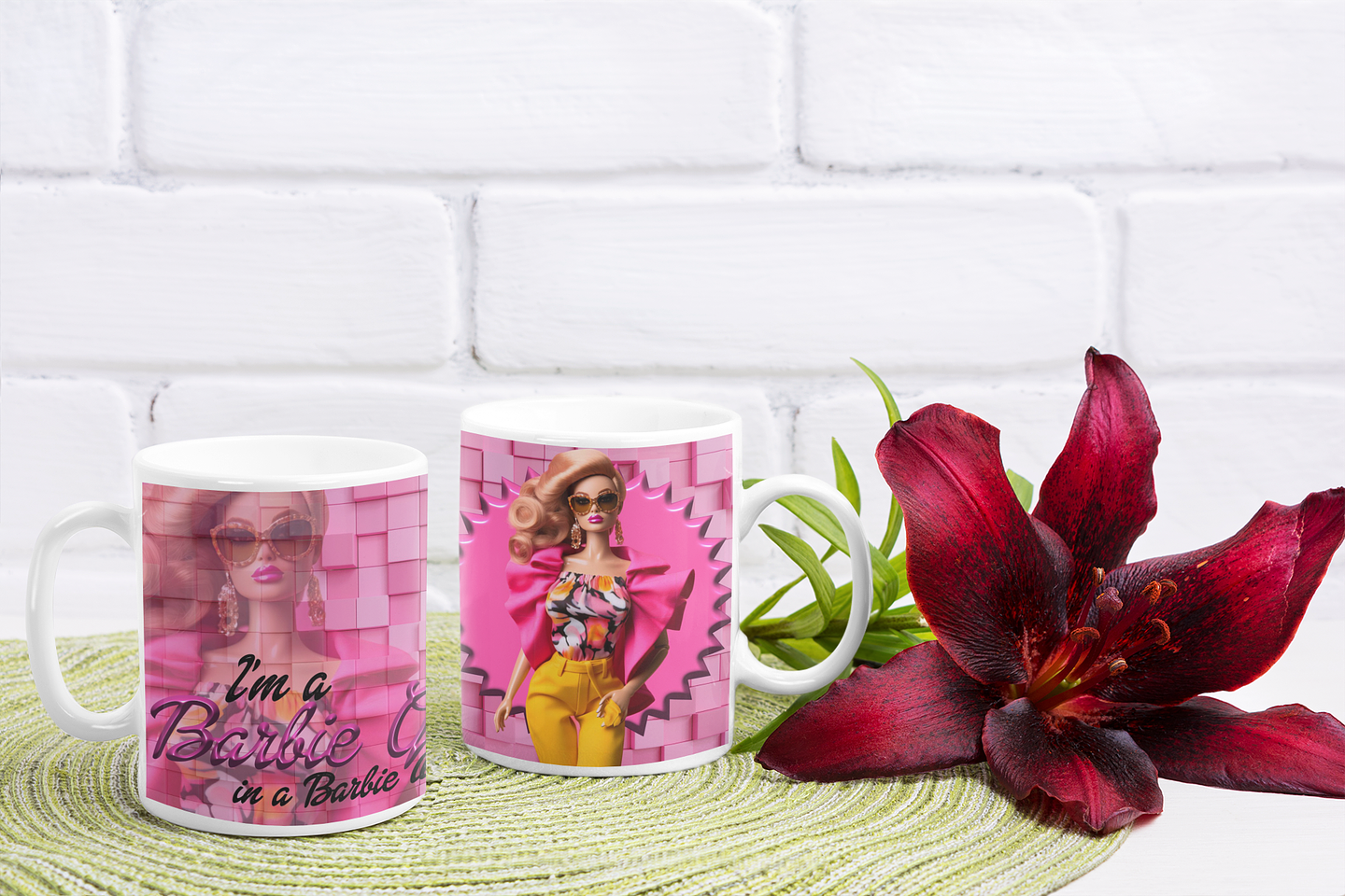 10 Artes Caneca Barbie Arquivos Editável  5