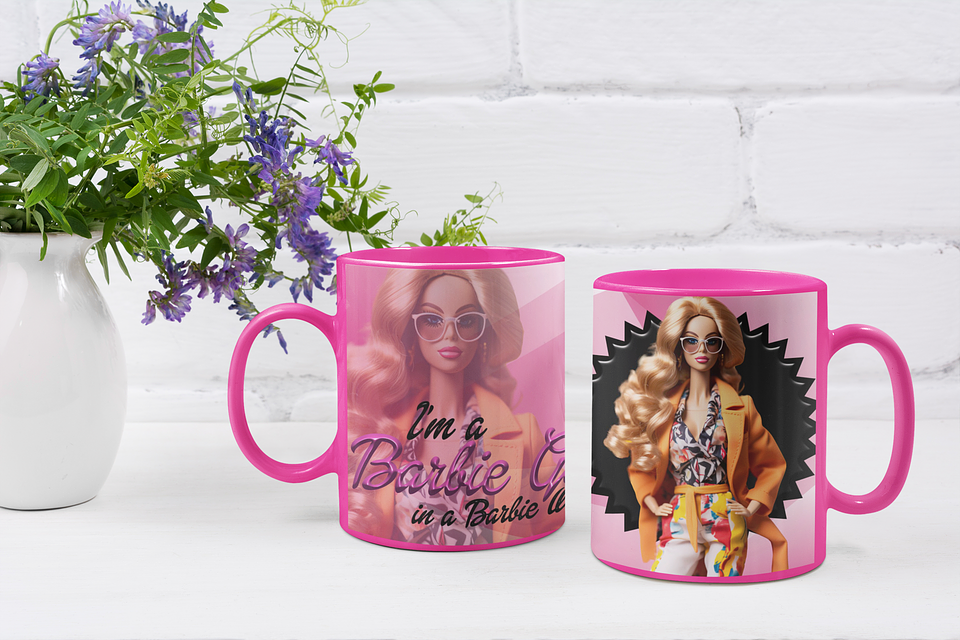 10 Artes Caneca Barbie Arquivos Editável  6