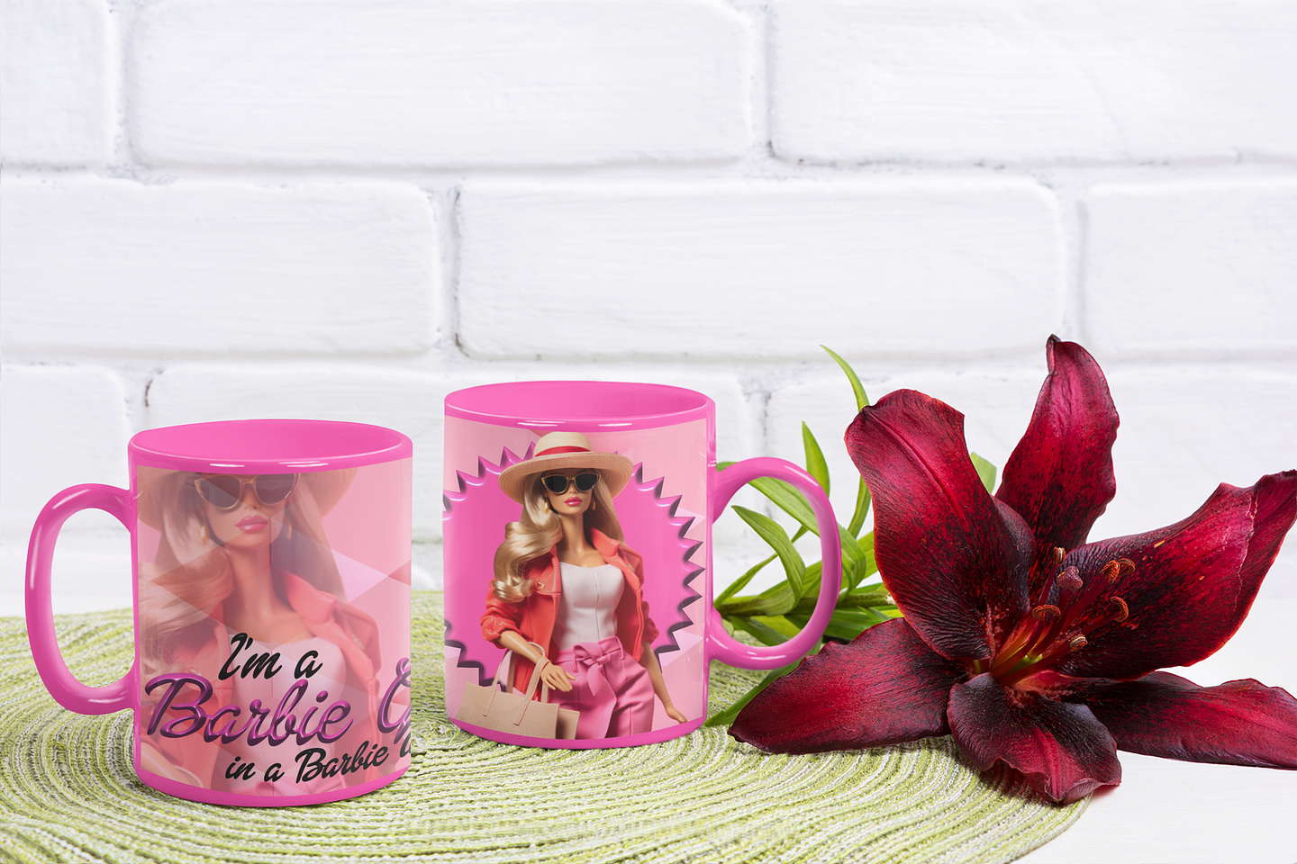 10 Artes Caneca Barbie Arquivos Editável  7