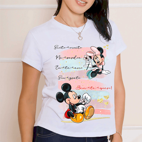 6 Artes Caneca e Camisa Dia dos Namorados Mickey e Minnie Arquivos Editável 