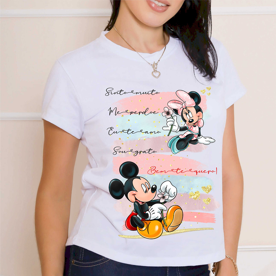 6 Artes Caneca e Camisa Dia dos Namorados Mickey e Minnie Arquivos Editável  13