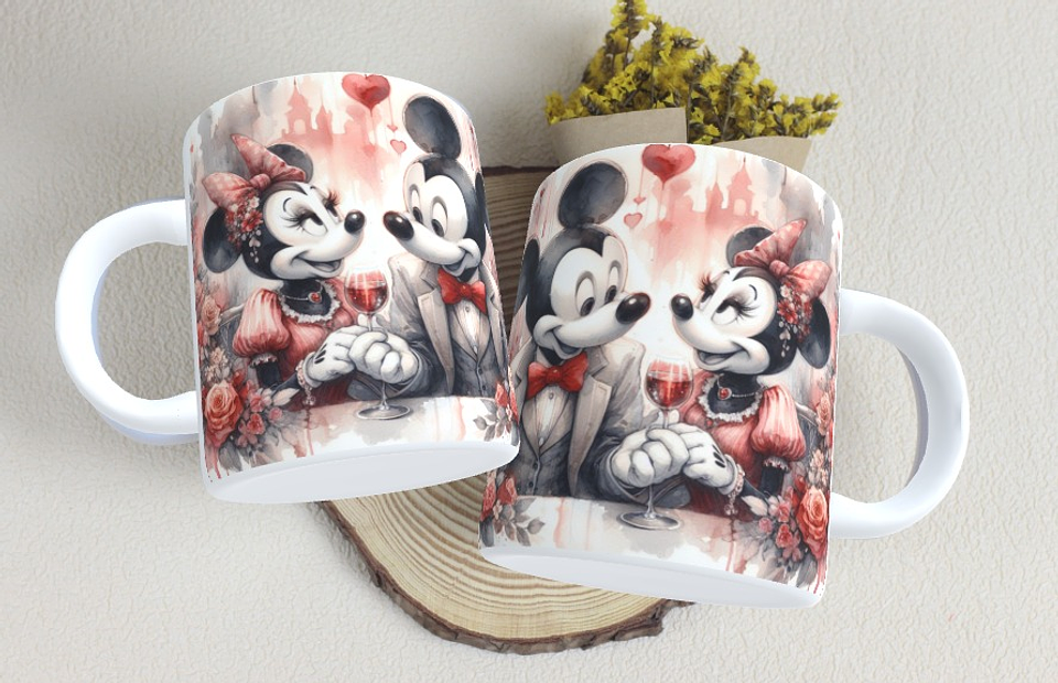 15 Artes Caneca Dia dos Namorados  Mickey e Minnie Arquivos em Jpg 2