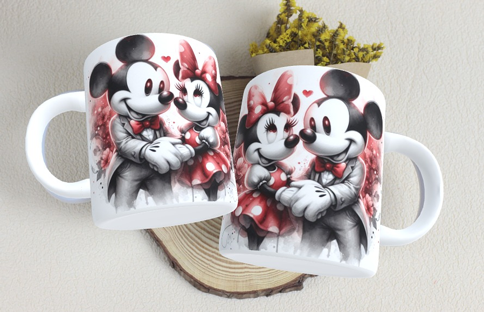 15 Artes Caneca Dia dos Namorados  Mickey e Minnie Arquivos em Jpg 3