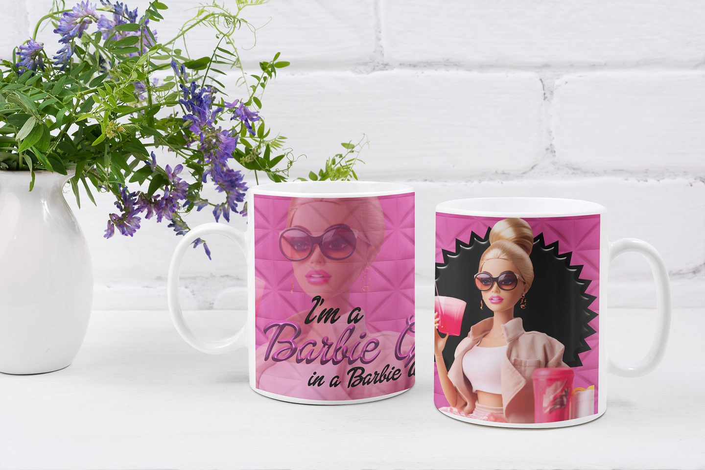 10 Artes Caneca Barbie Arquivos Editável  9