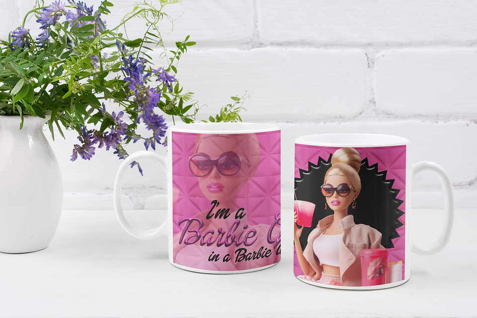 10 Artes Caneca Barbie Arquivos Editável  9