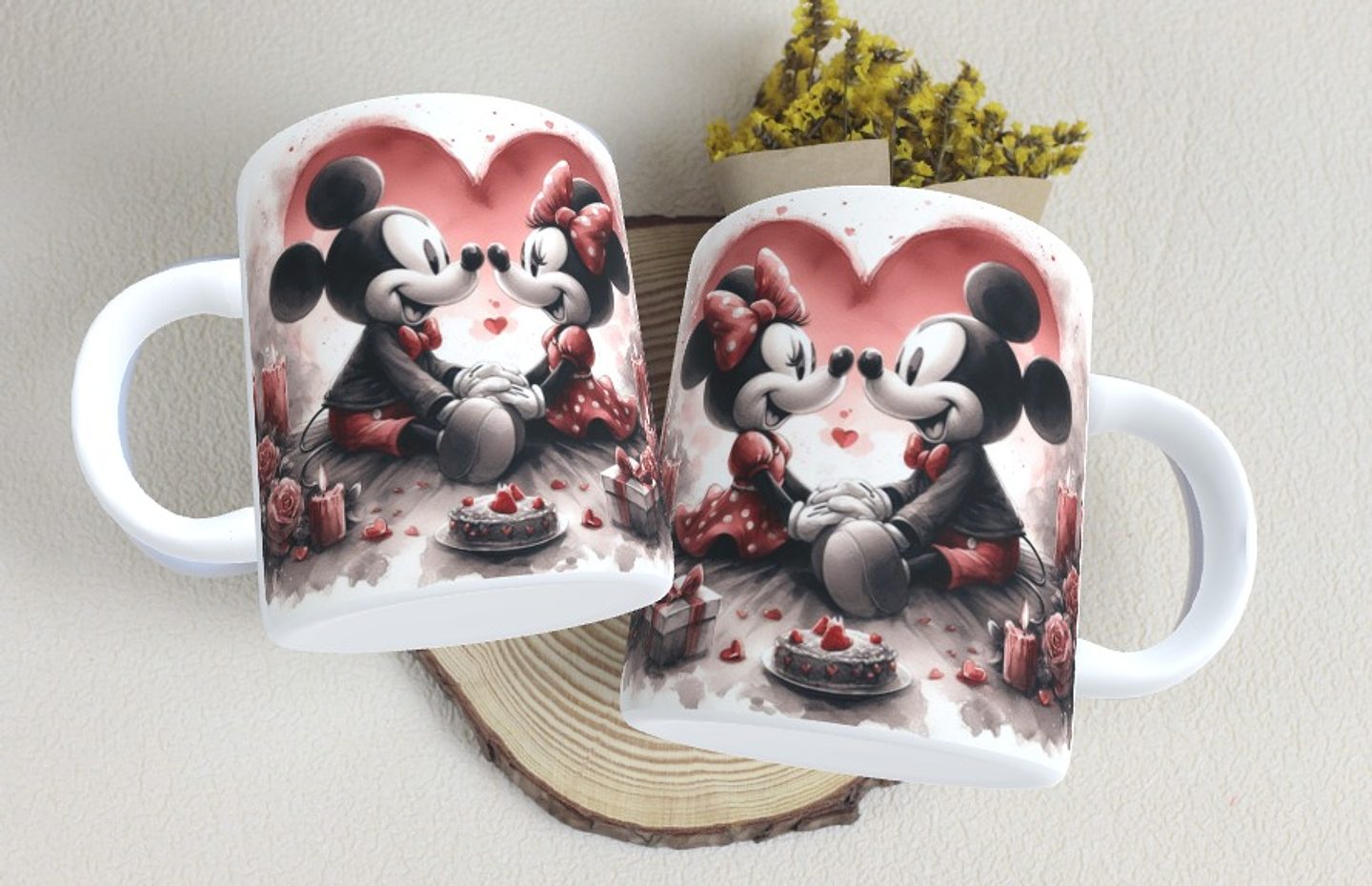 15 Artes Caneca Dia dos Namorados  Mickey e Minnie Arquivos em Jpg 4