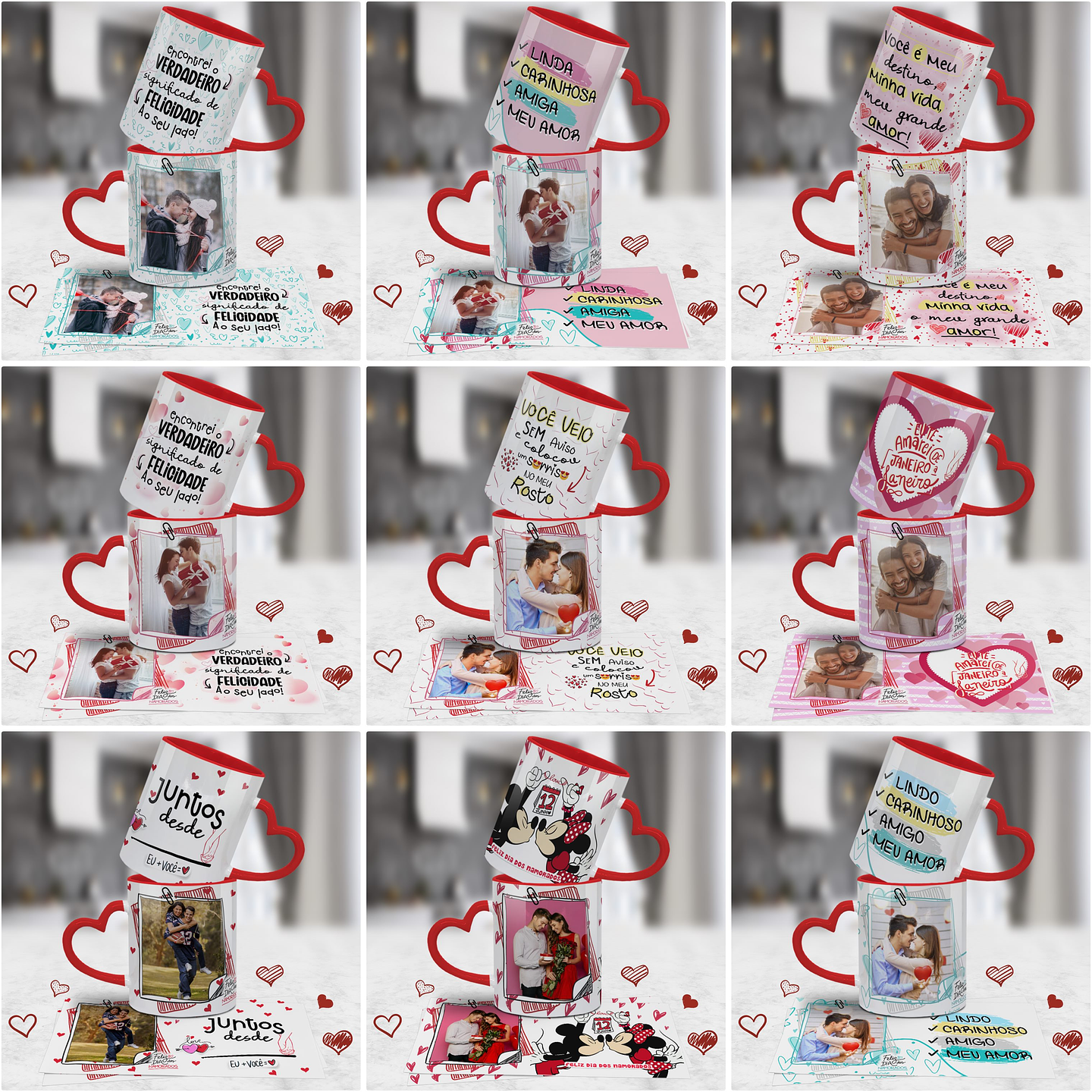 20 Artes Caneca, Almofada e Azulejo Dia dos Namorados Arquivos Editável  1