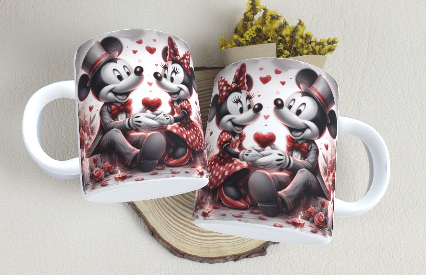 15 Artes Caneca Dia dos Namorados  Mickey e Minnie Arquivos em Jpg 6