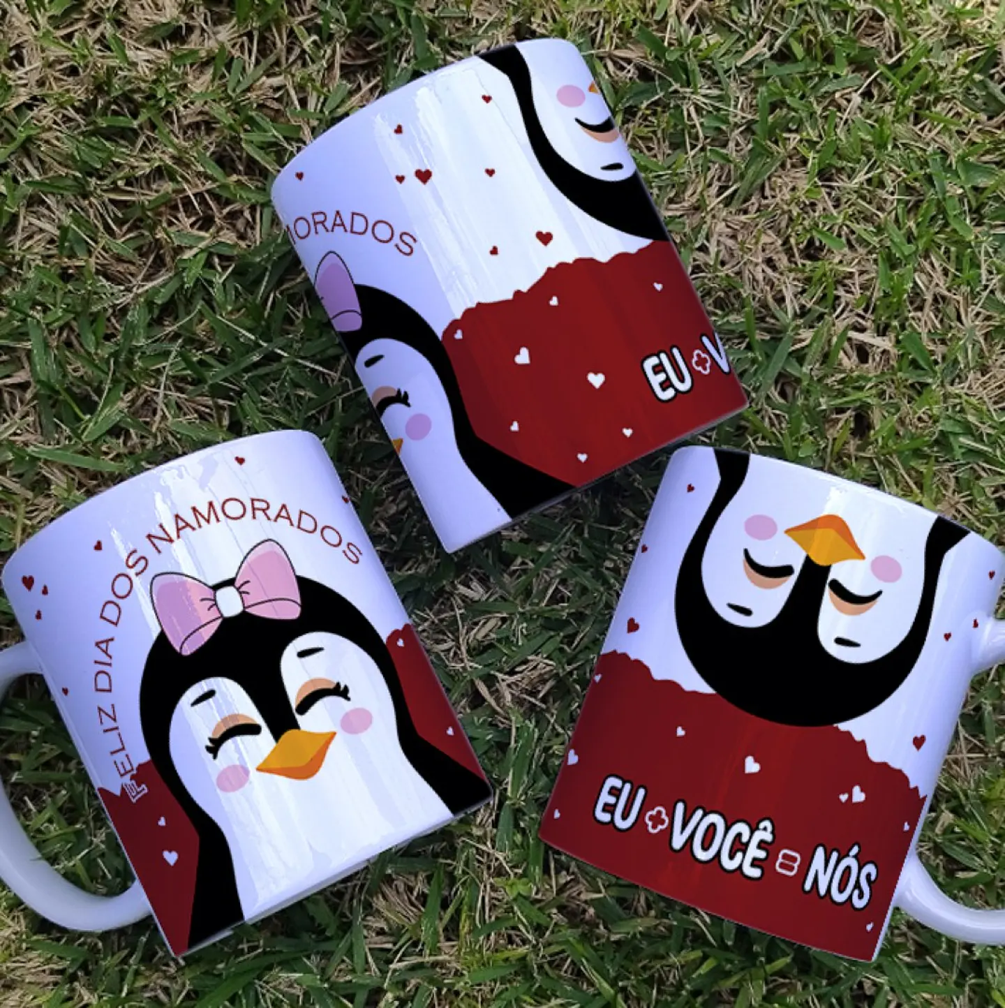 19 Artes Caneca Azulejo e Camisa Dia dos Namorados Pinguins Cute Arquivos Editável 5