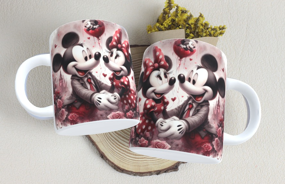15 Artes Caneca Dia dos Namorados  Mickey e Minnie Arquivos em Jpg 7