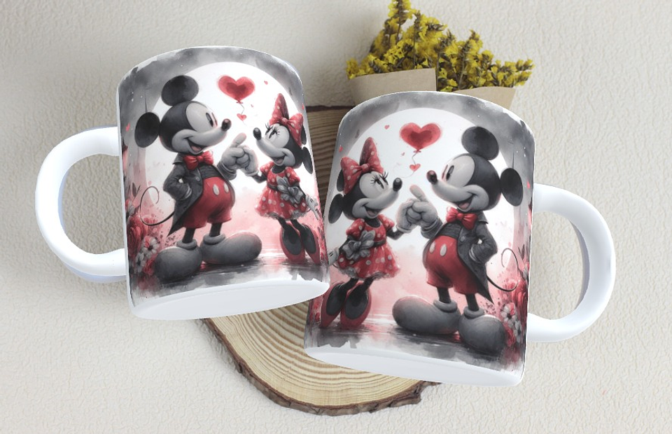 15 Artes Caneca Dia dos Namorados  Mickey e Minnie Arquivos em Jpg 8