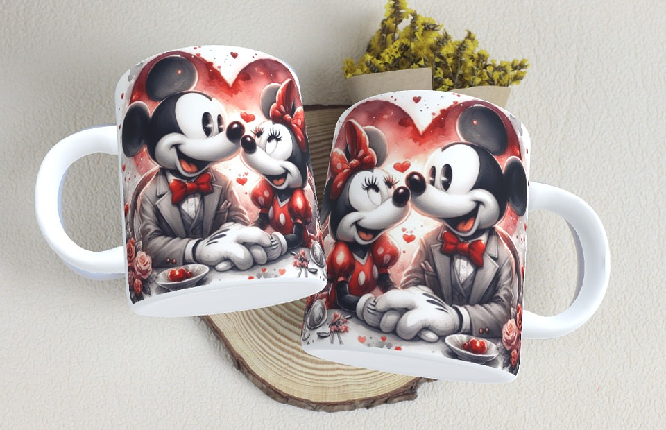 15 Artes Caneca Dia dos Namorados  Mickey e Minnie Arquivos em Jpg 9