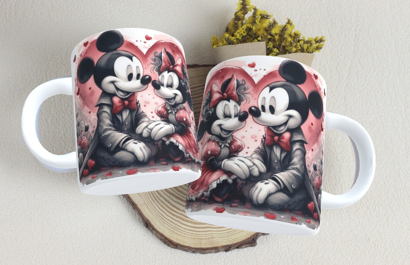 15 Artes Caneca Dia dos Namorados  Mickey e Minnie Arquivos em Jpg 10