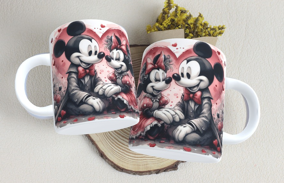 15 Artes Caneca Dia dos Namorados  Mickey e Minnie Arquivos em Jpg 10