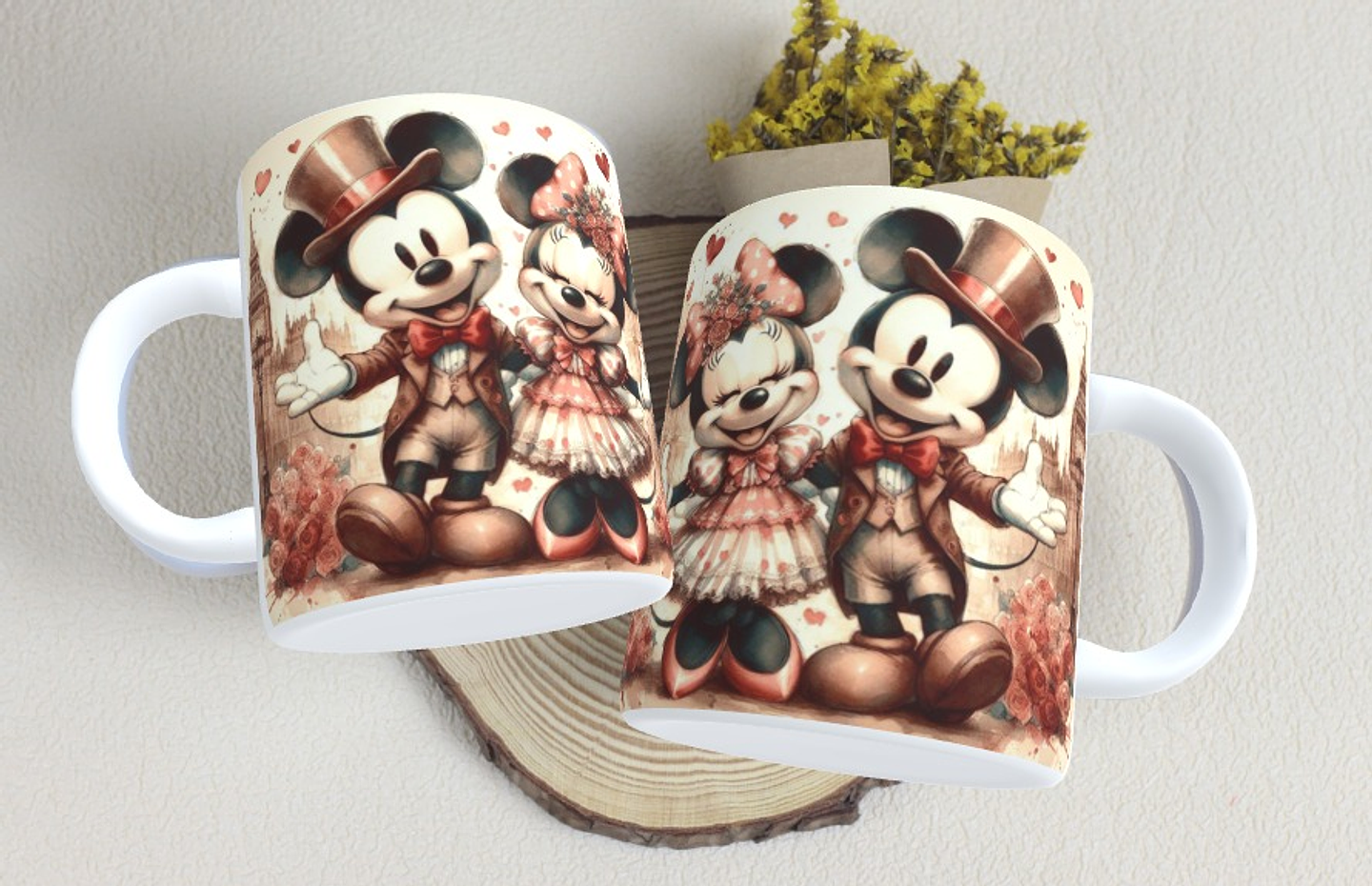 15 Artes Caneca Dia dos Namorados  Mickey e Minnie Arquivos em Jpg 12