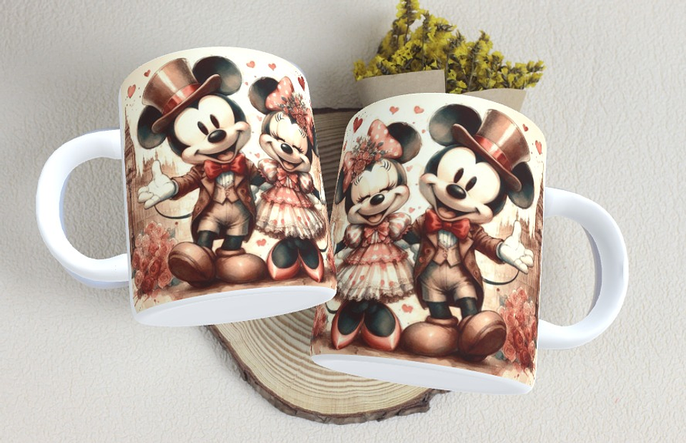15 Artes Caneca Dia dos Namorados  Mickey e Minnie Arquivos em Jpg 12