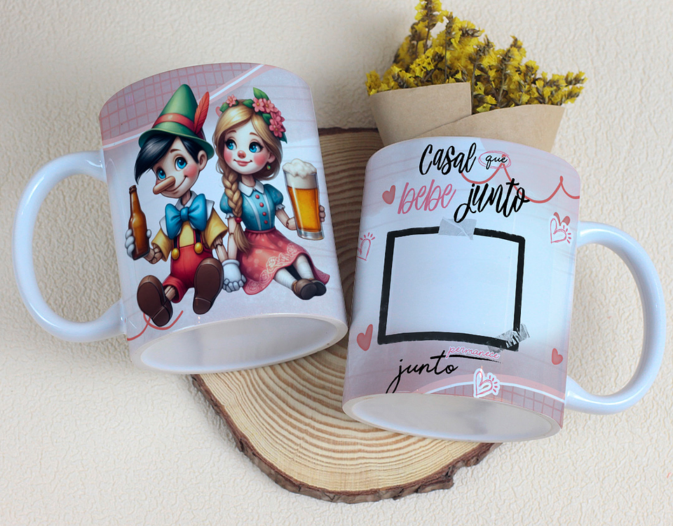 15 Artes Caneca Dia dos Namorados Casal que bebe Junto Arquivos Editável 13