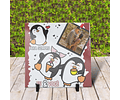 19 Artes Caneca Azulejo e Camisa Dia dos Namorados Pinguins Cute Arquivos Editável