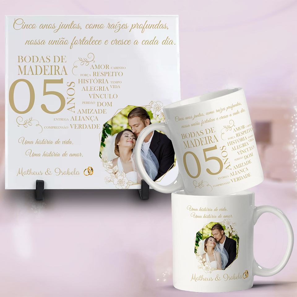 25 Artes Caneca e Azulejo Bodas de Casamento arquivo Editável  5