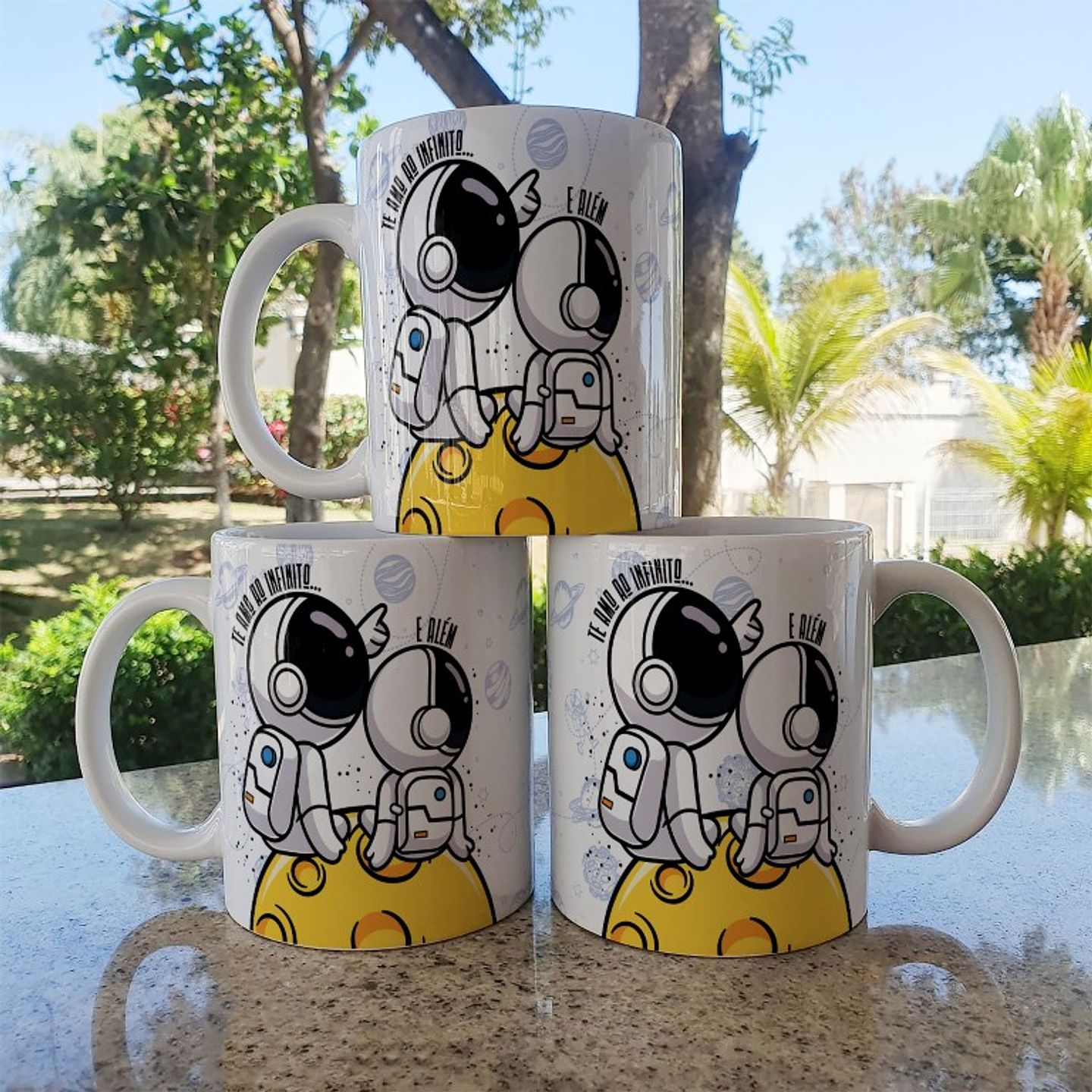 5 Artes para Caneca Dia dos Namorados Astronauta Arquivo Editável 4