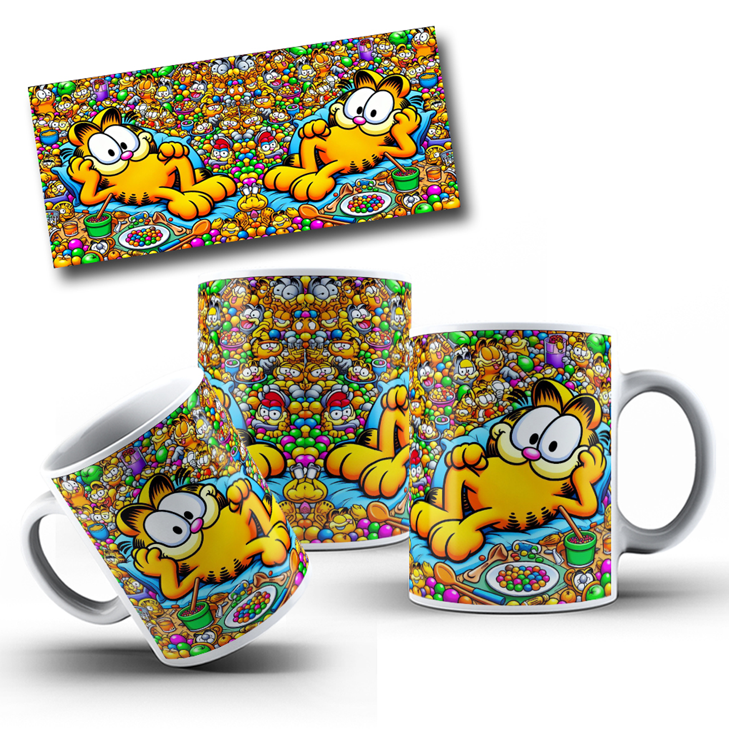 15 Artes para Caneca Garfild Arquivo em Png 2