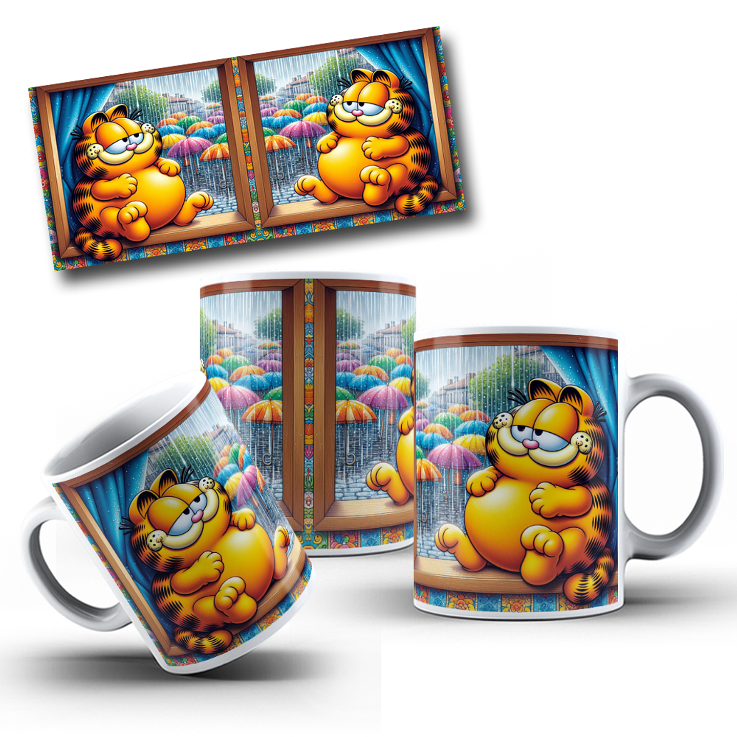 15 Artes para Caneca Garfild Arquivo em Png 3