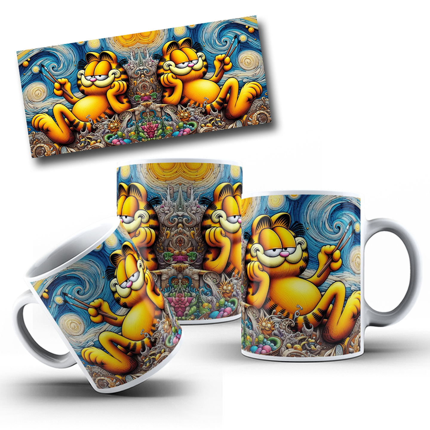 15 Artes para Caneca Garfild Arquivo em Png 4