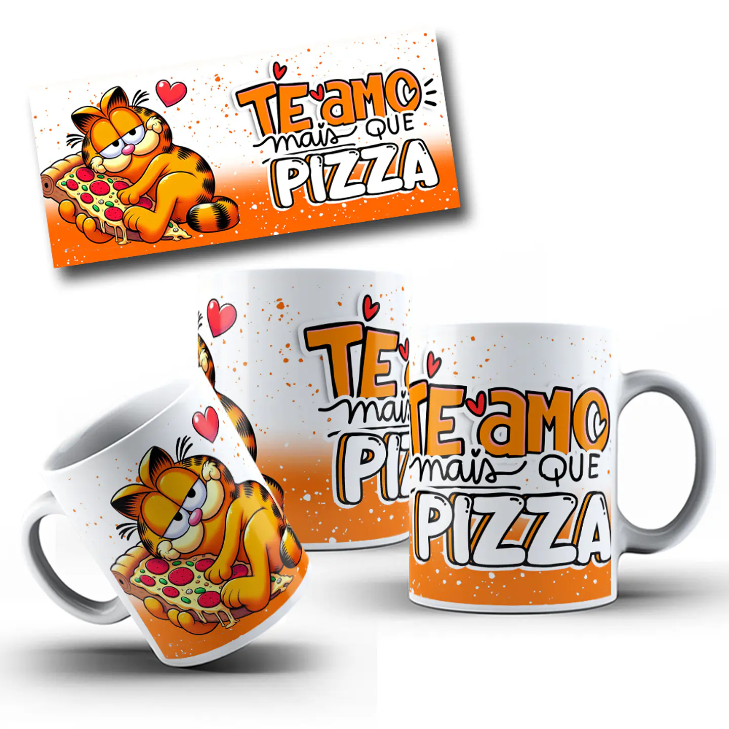 7 Artes para Caneca Dia dos Namorados Garfild Arquivo em Jpg 2