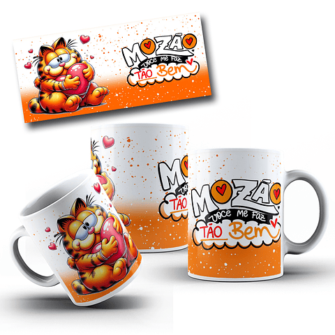 7 Artes para Caneca Dia dos Namorados Garfild Arquivo em Jpg