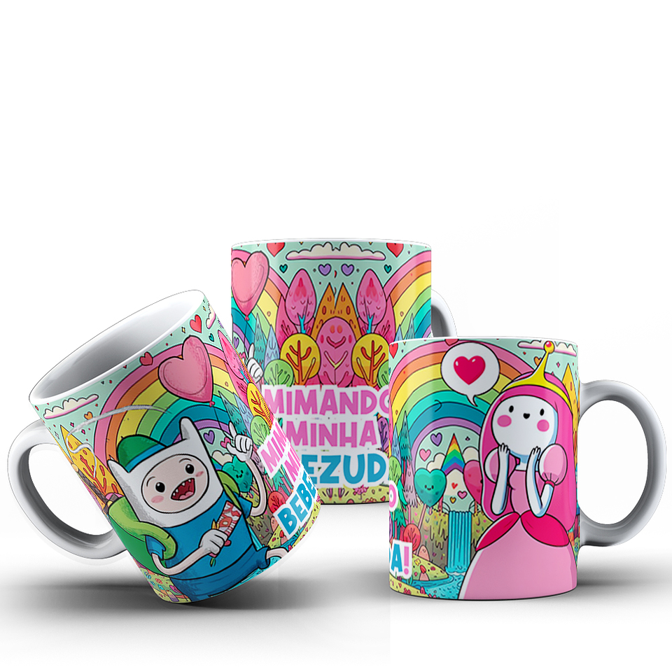 3 Artes para Caneca Hora do Amor - Hora da Aventura Arquivo em Jpg 1