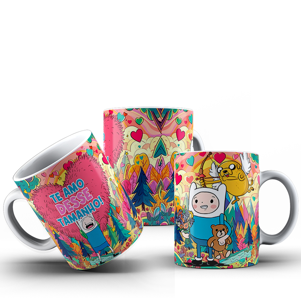 3 Artes para Caneca Hora do Amor - Hora da Aventura Arquivo em Jpg 3